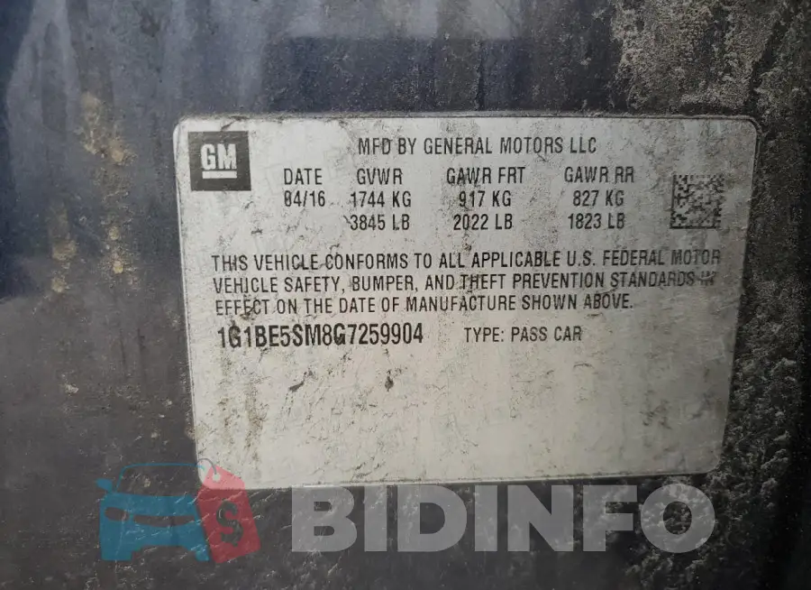 1G1BE5SM8G7259904 Photo# 12