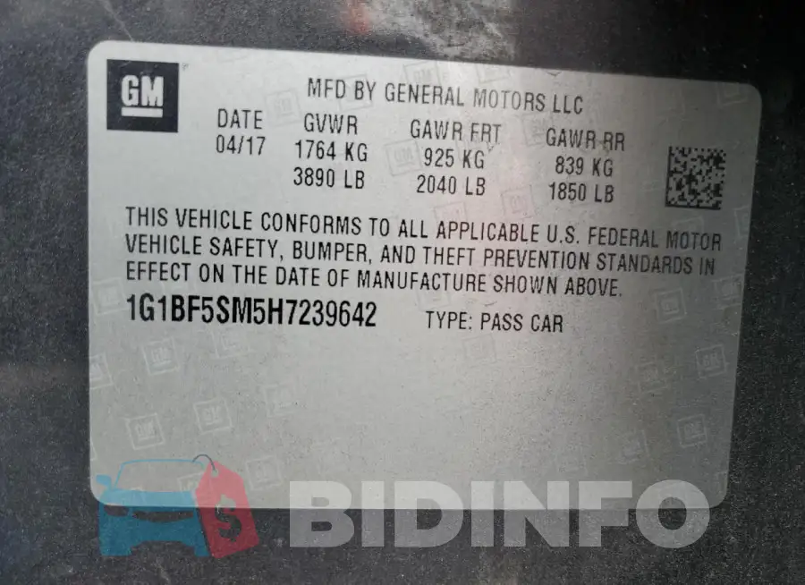 1G1BF5SM5H7239642 Photo# 12