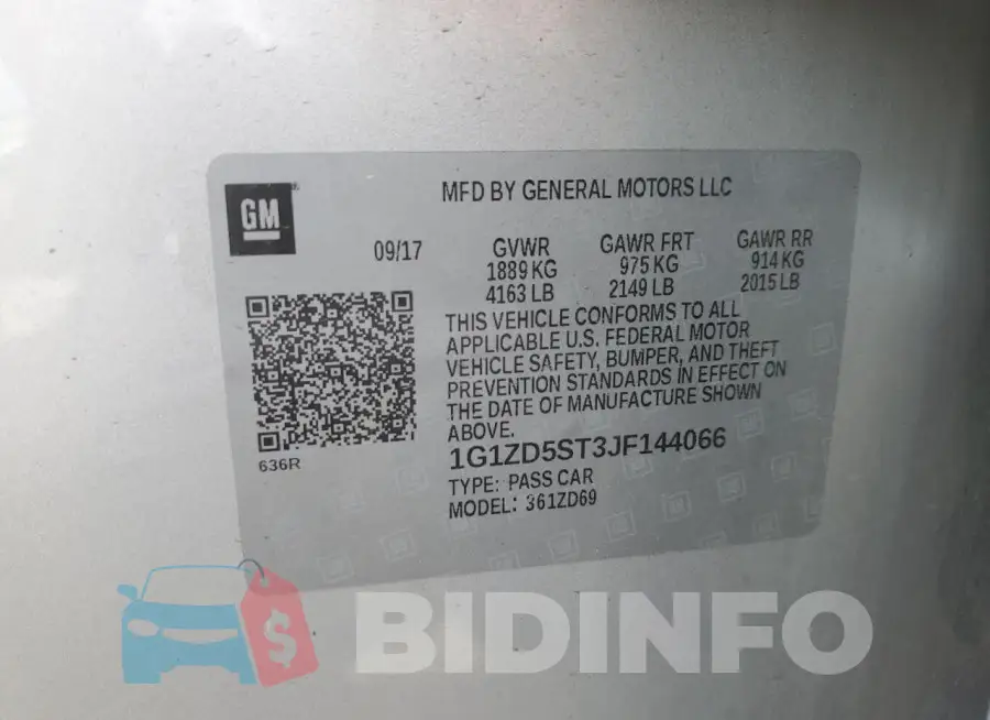 1G1ZD5ST3JF144066 Photo# 12