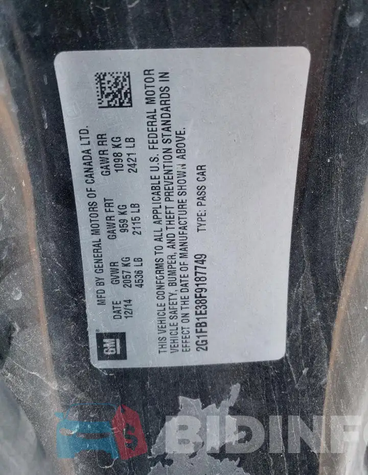 2G1FB1E38F9187749 Photo# 12