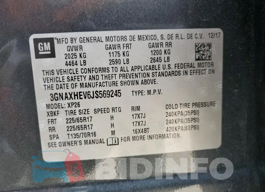 3GNAXHEV6JS569245 Photo# 14
