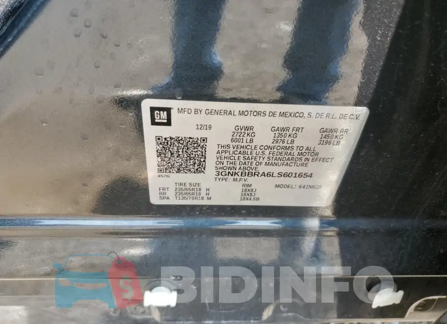 3GNKBBRA6LS601654 Photo# 13