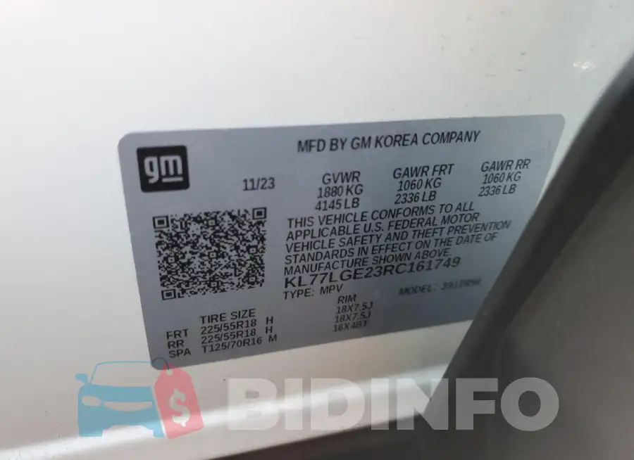 KL77LGE23RC161749 Photo# 13