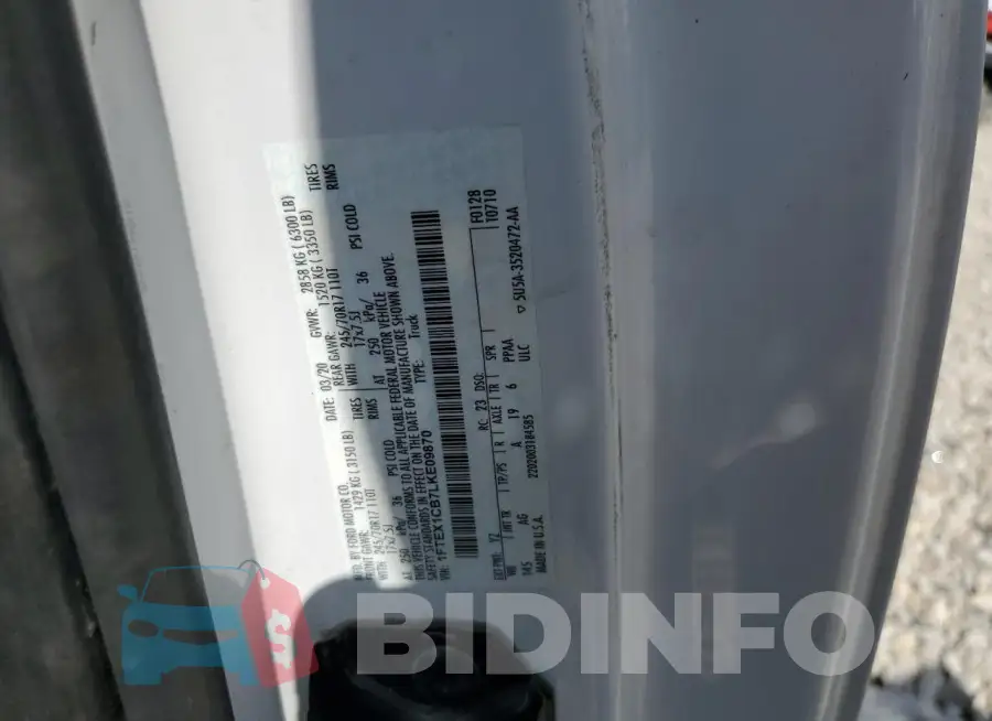 1FTEX1CB7LKE09870 Photo# 12
