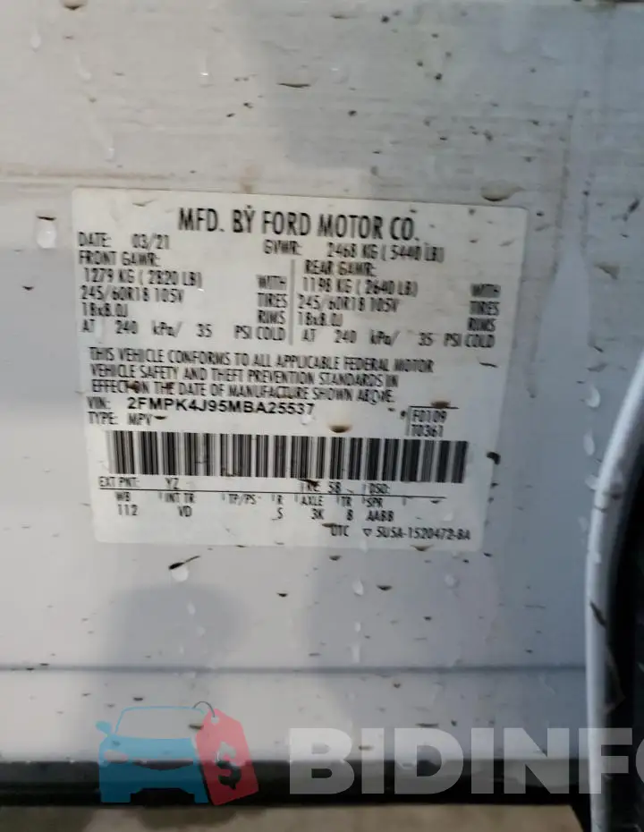 2FMPK4J95MBA25537 Photo# 13