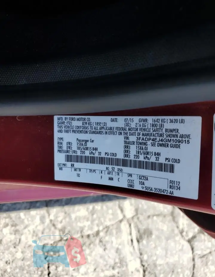 3FADP4EJ4GM109015 Photo# 12