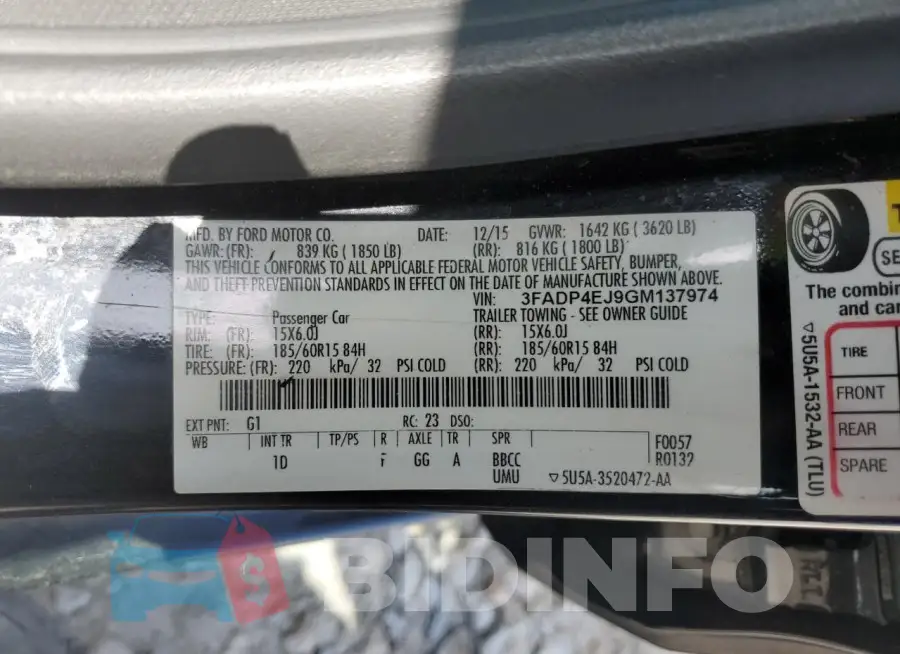 3FADP4EJ9GM137974 Photo# 12