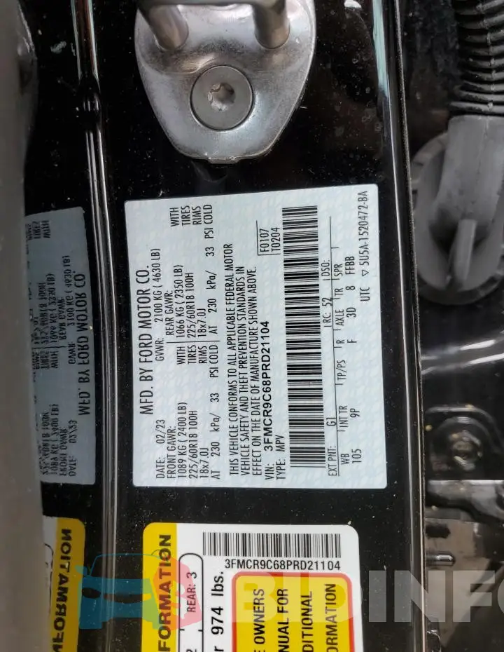 3FMCR9C68PRD21104 Photo# 13