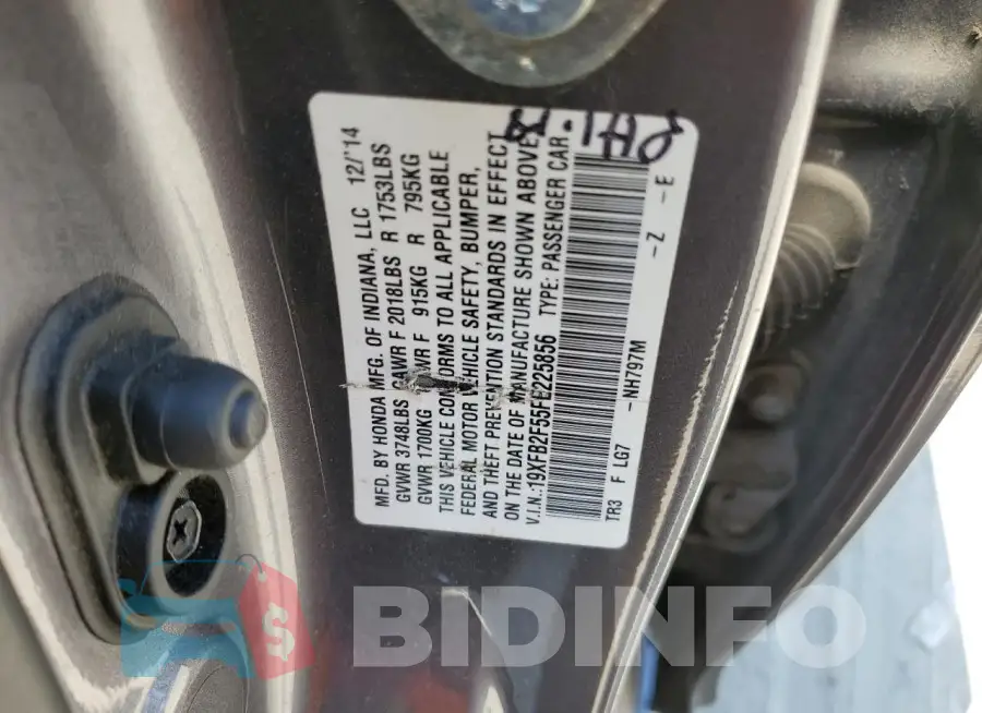 19XFB2F55FE225856 Photo# 13