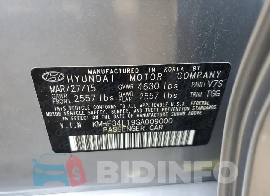 KMHE34L19GA009000 Photo# 12