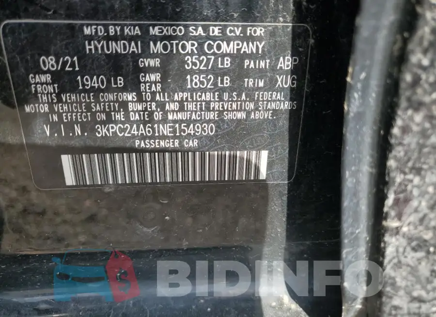 3KPC24A61NE154930 Photo# 12