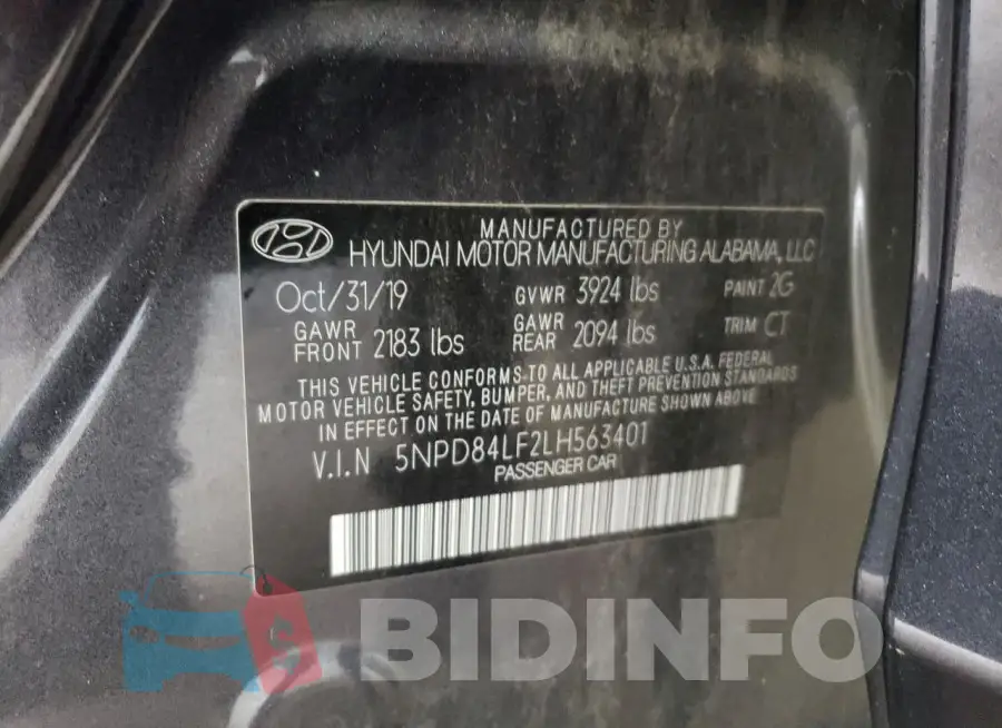5NPD84LF2LH563401 Photo# 13