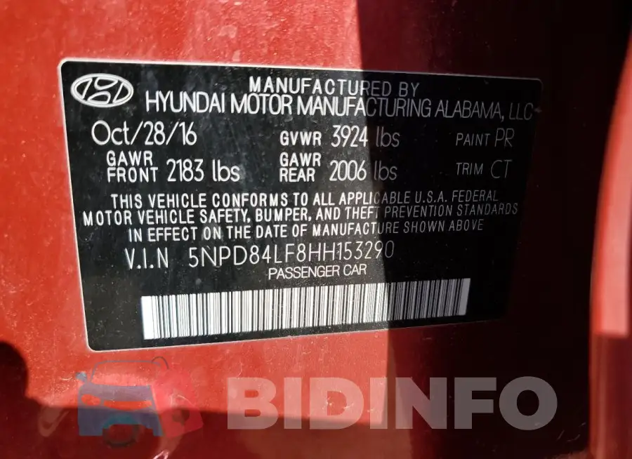 5NPD84LF8HH153290 Photo# 12