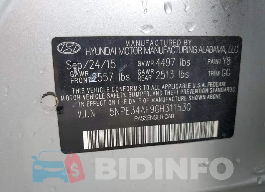 5NPE34AF9GH311530 Photo# 12