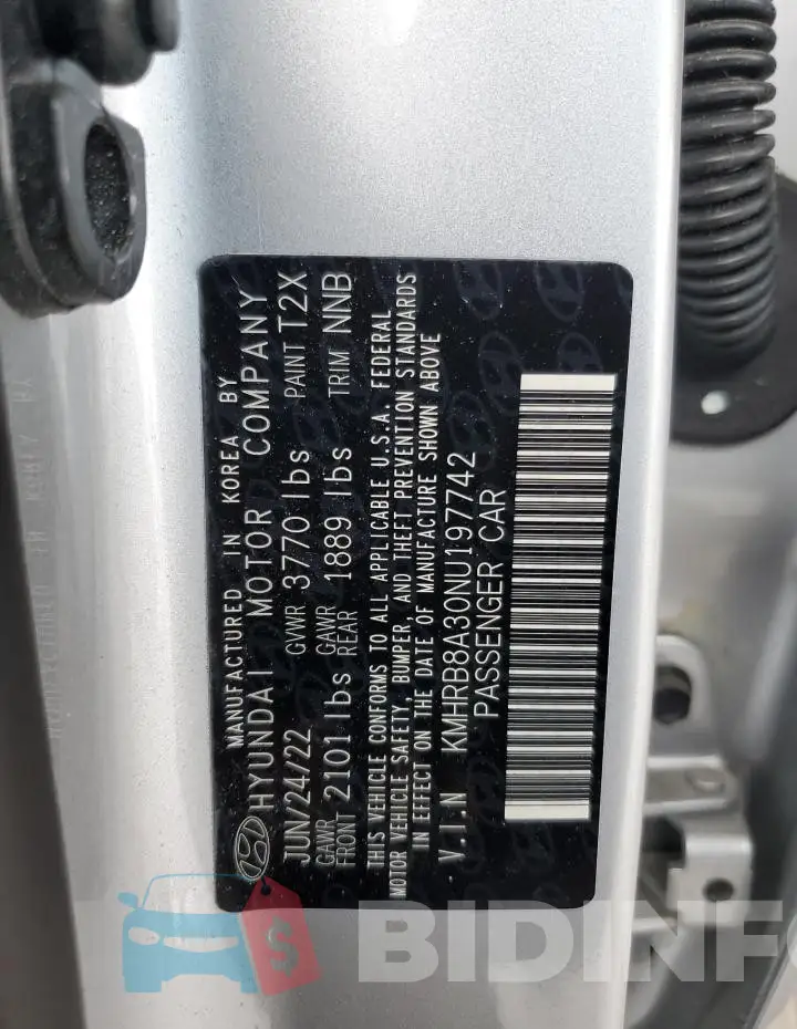 KMHRB8A30NU197742 Photo# 12