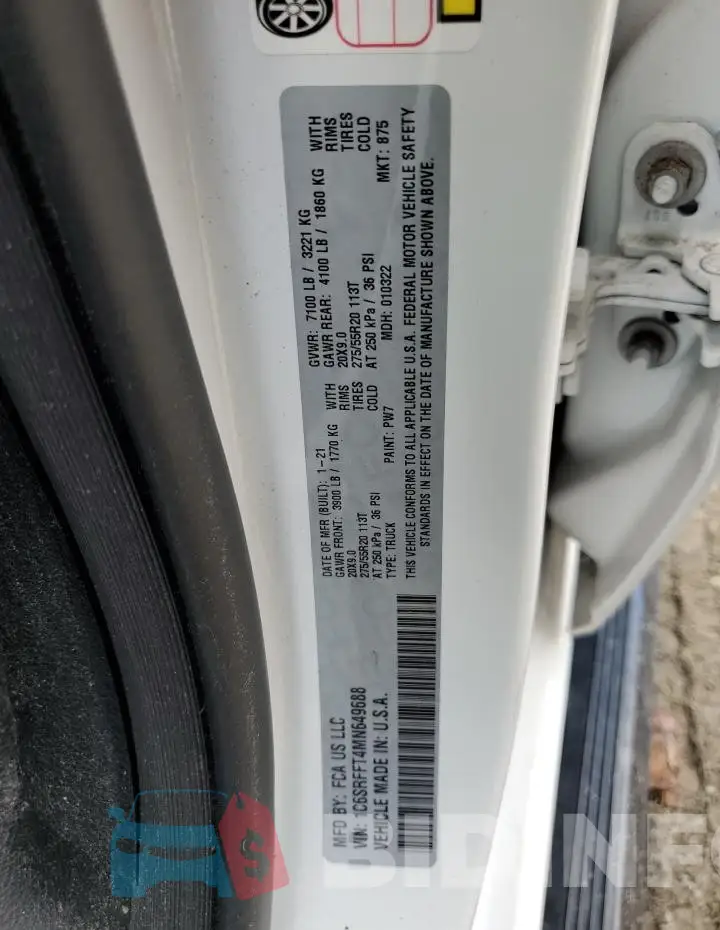 1C6SRFFT4MN649688 Photo# 12