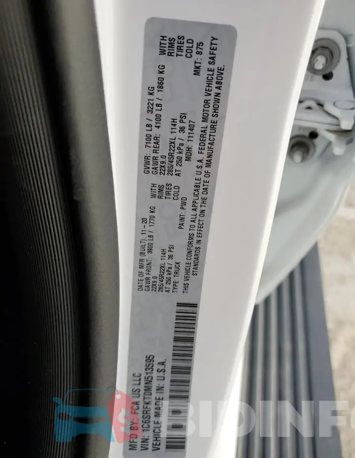1C6SRFKT0MN513595 Photo# 13