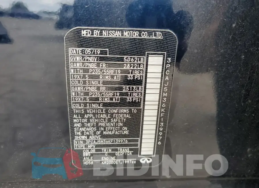 3PCAJ5M36KF139976 Photo# 14