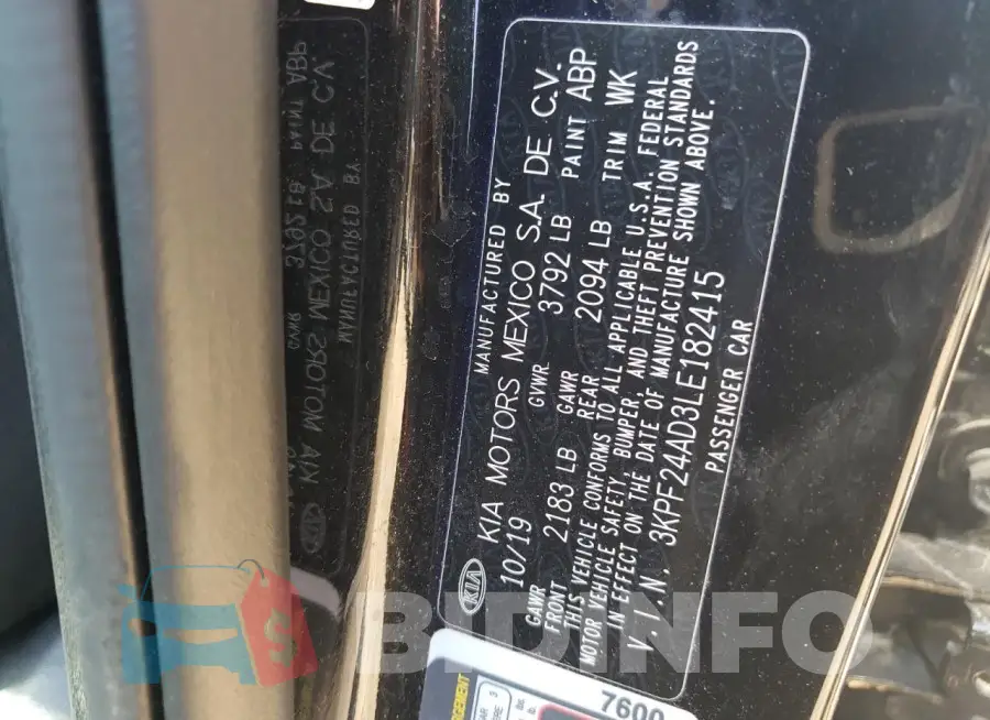 3KPF24AD3LE182415 Photo# 13