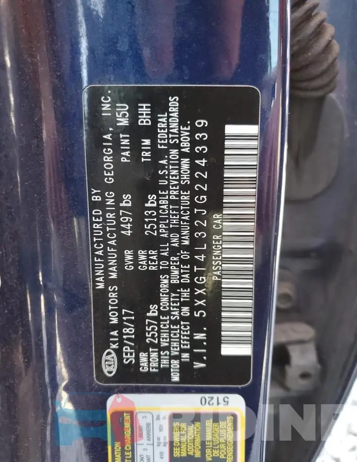 5XXGT4L32JG224339 Photo# 12