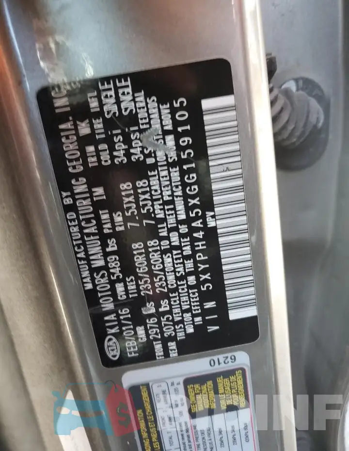 5XYPH4A5XGG159105 Photo# 13