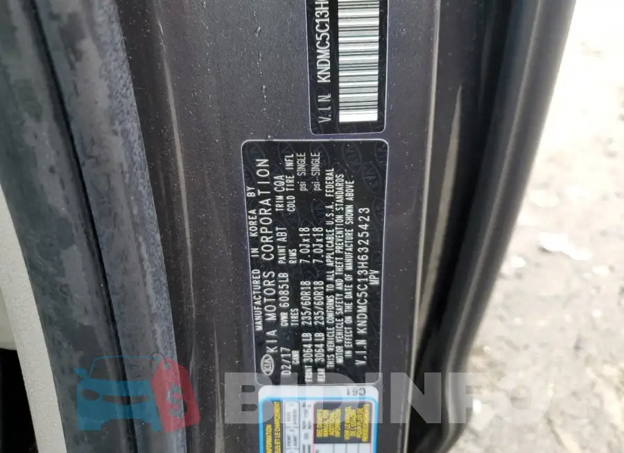 KNDMC5C13H6325423 Photo# 13