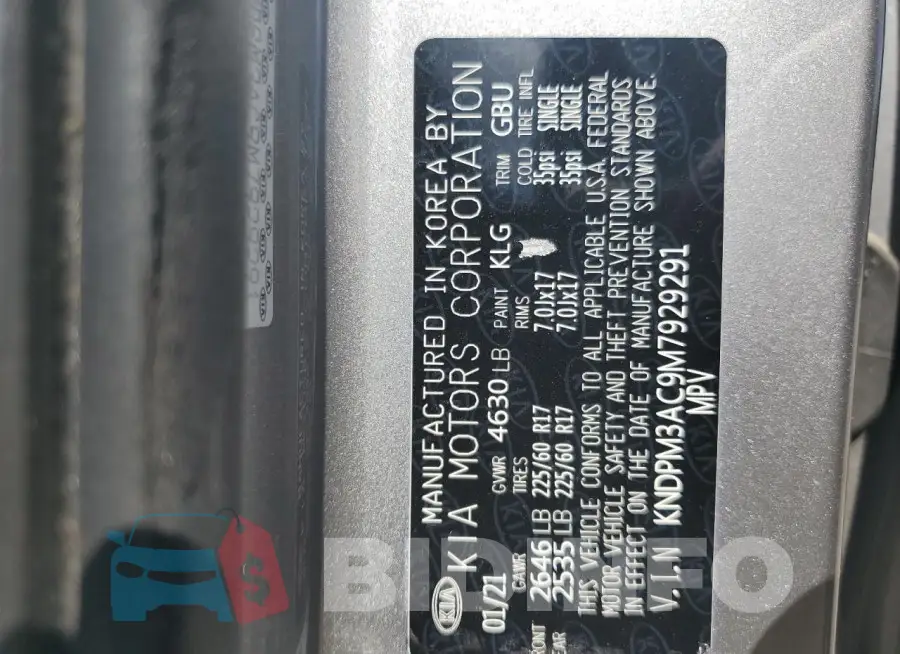 KNDPM3AC9M7929291 Photo# 13