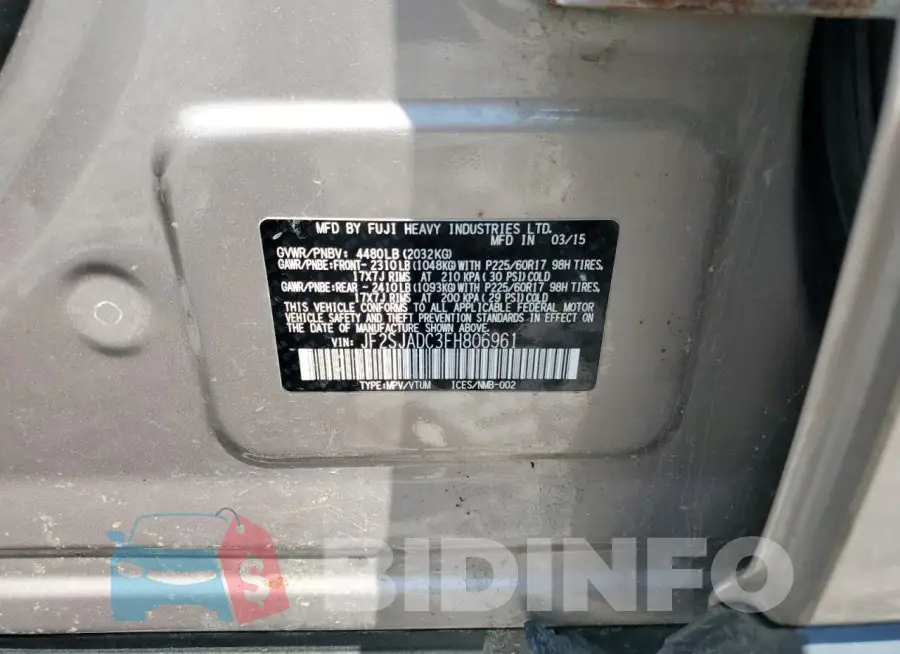 JF2SJADC3FH806961 Photo# 12