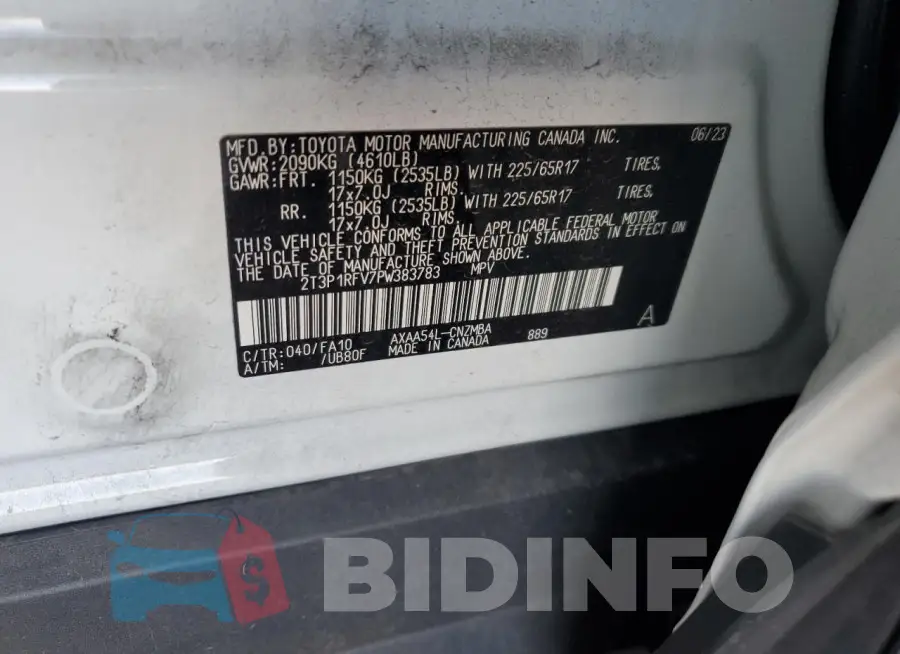 2T3P1RFV7PW383783 Photo# 12