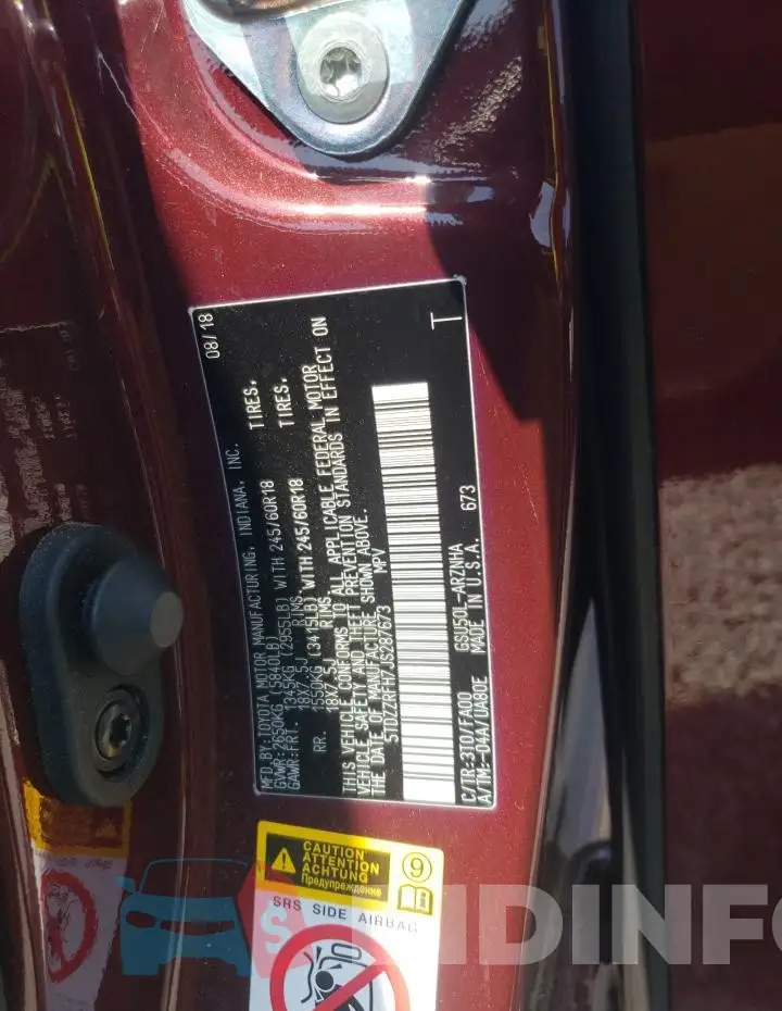 5TDZZRFH7JS287673 Photo# 14