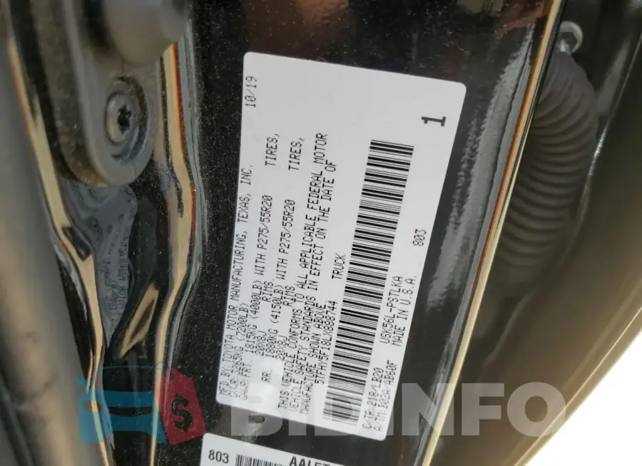 5TFHY5F18LX888744 Photo# 12