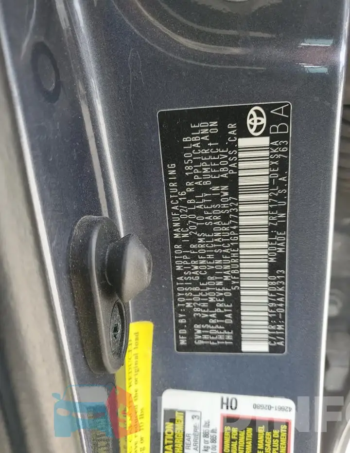 5YFBURHE1GP477327 Photo# 12