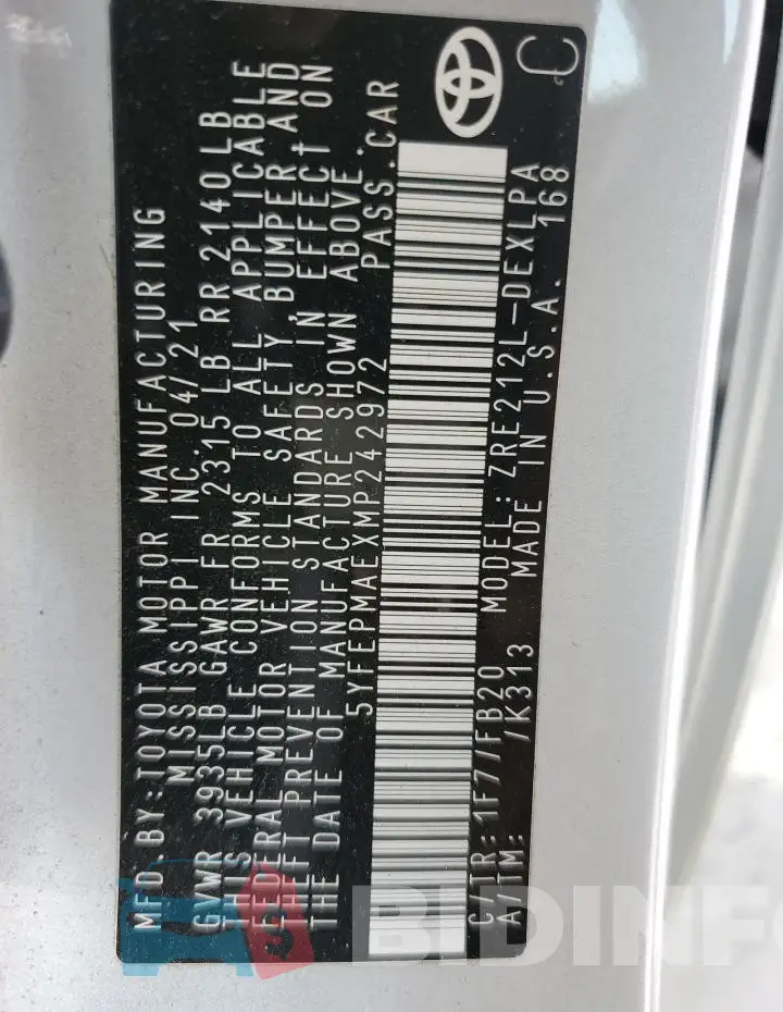 5YFEPMAEXMP242972 Photo# 13