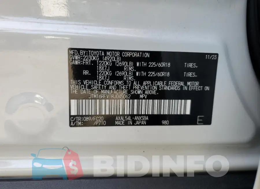 JTM16RFV1RJ045062 Photo# 13