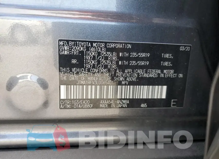 JTMA1RFV3LD065401 Photo# 13