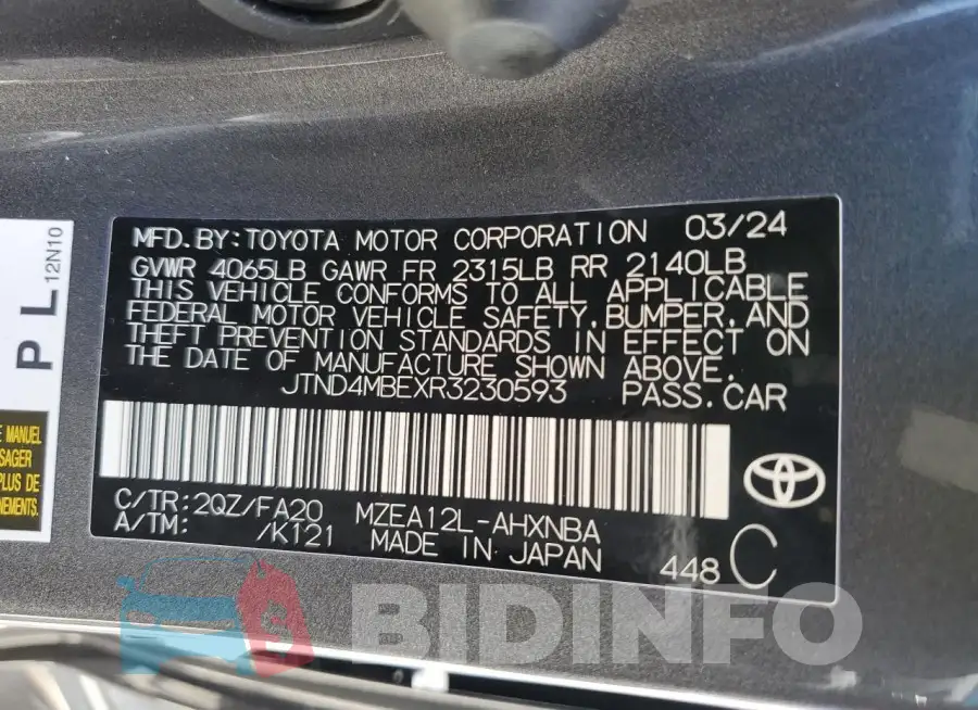 JTND4MBEXR3230593 Photo# 14