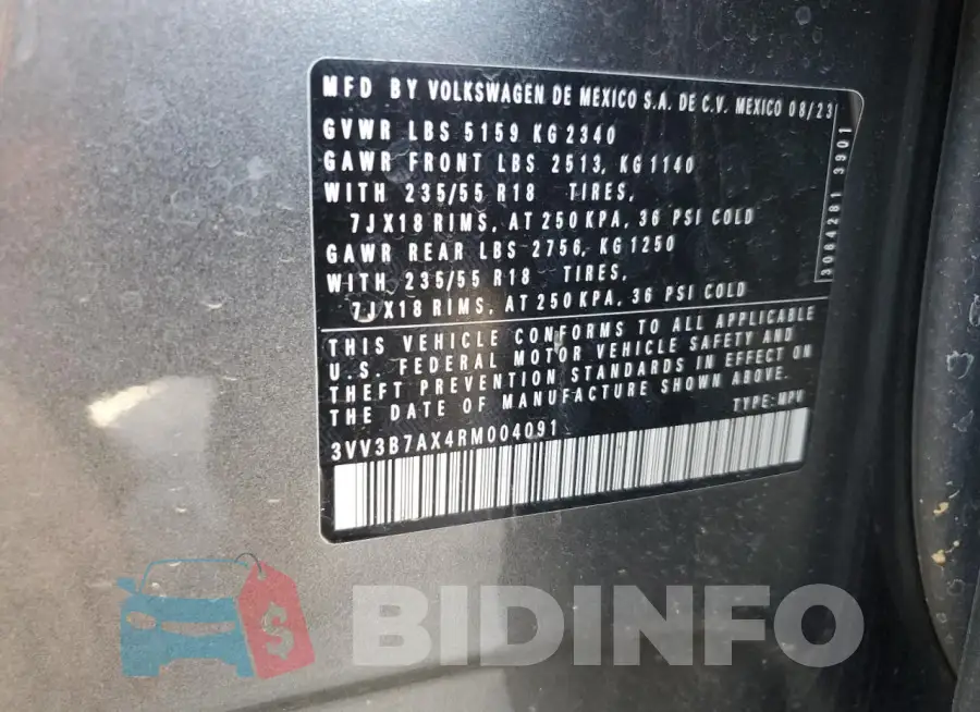 3VV3B7AX4RM004091 Photo# 12
