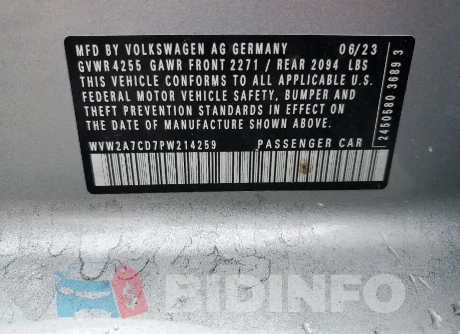 WVW2A7CD7PW214259 Photo# 13