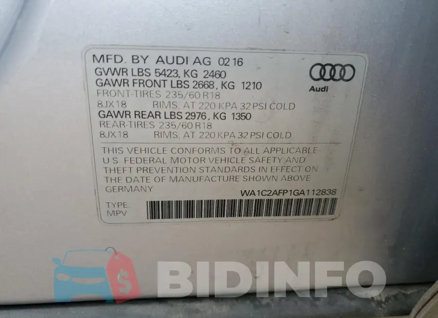 WA1C2AFP1GA112838 Photo# 12