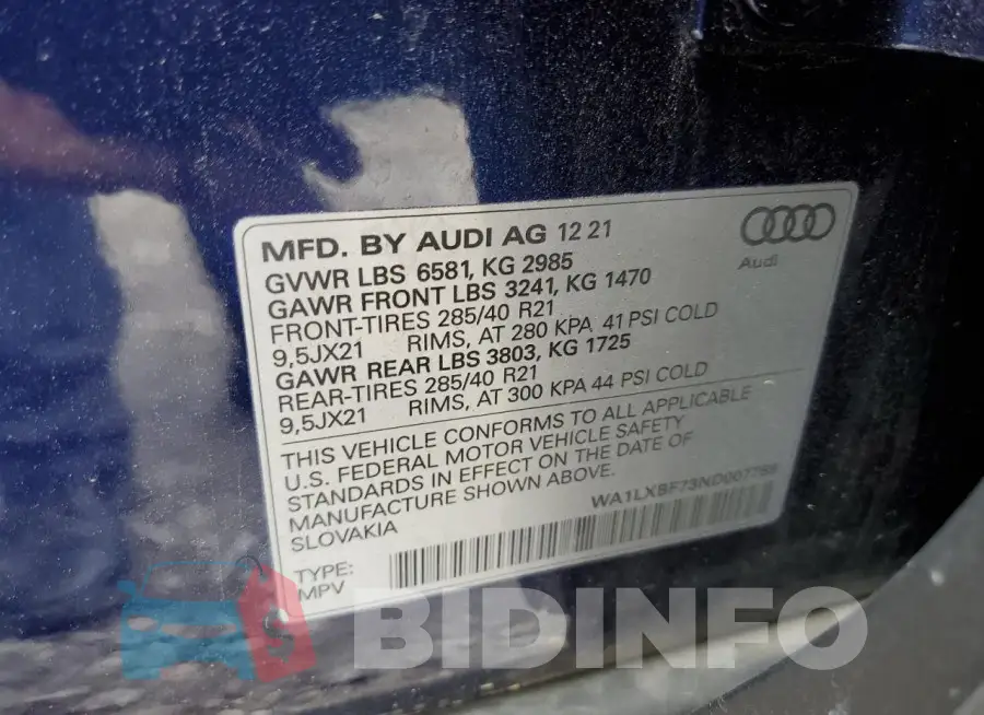 WA1LXBF73ND007768 Photo# 13