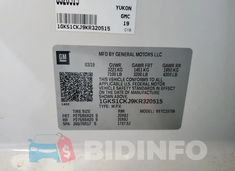 1GKS1CKJ9KR320515 Photo# 13