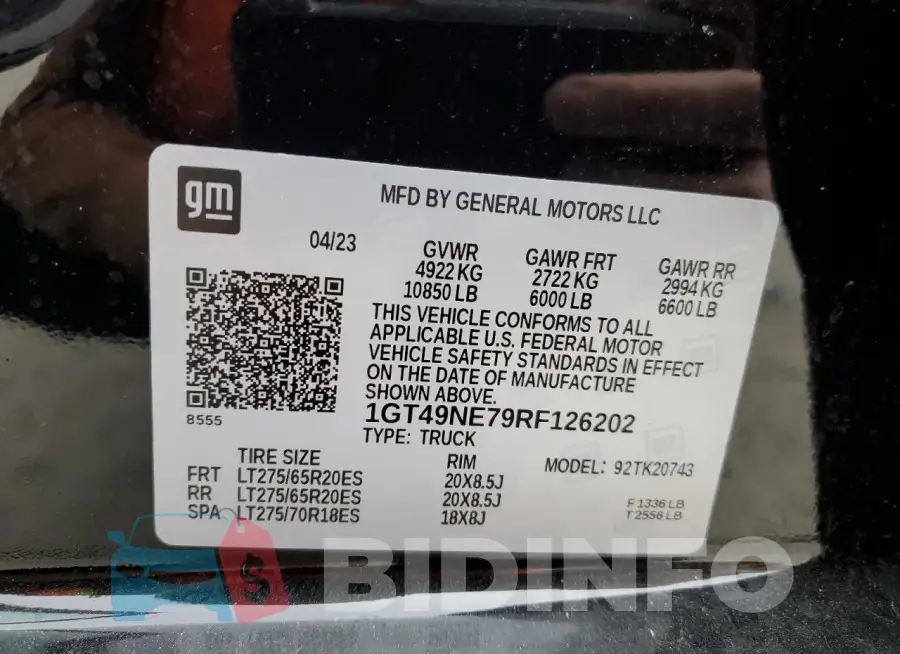 1GT49NE79RF126202 Photo# 12