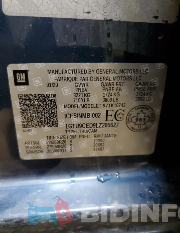 1GTU9CED9LZ205627 Photo# 13