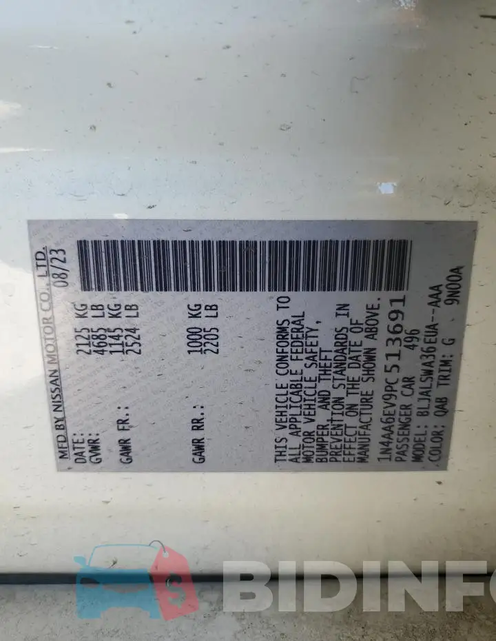 1N4AA6EV9PC513691 Photo# 12