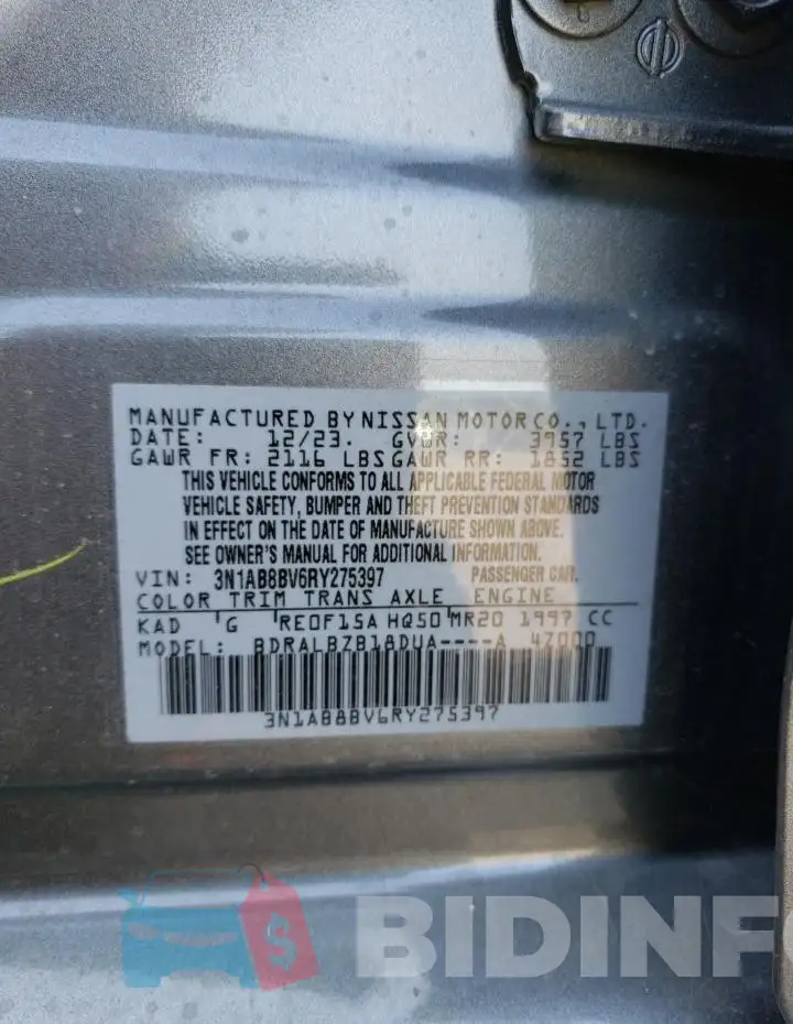 3N1AB8BV6RY275397 Photo# 12