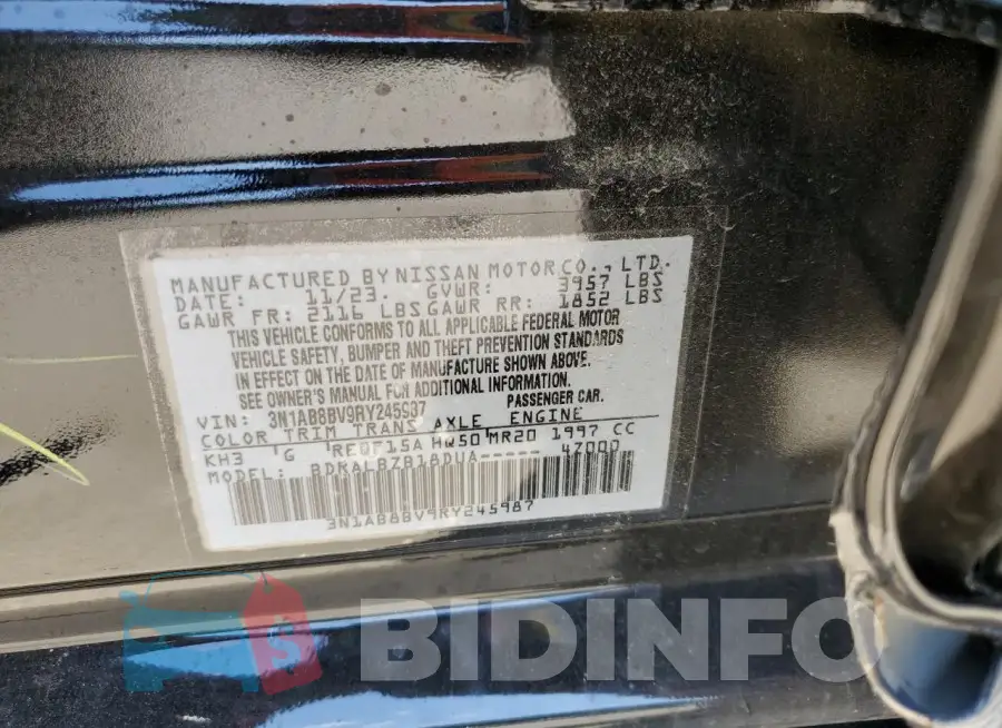 3N1AB8BV9RY245987 Photo# 12