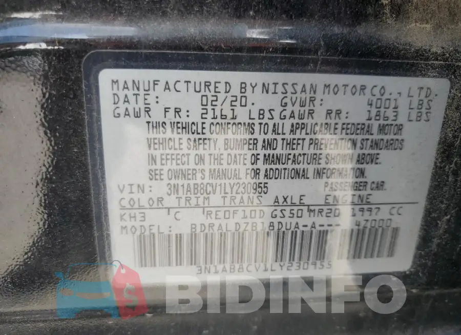 3N1AB8CV1LY230955 Photo# 12