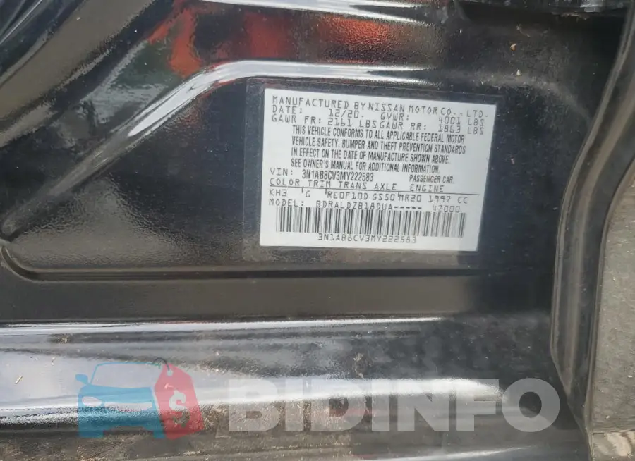 3N1AB8CV3MY222583 Photo# 13