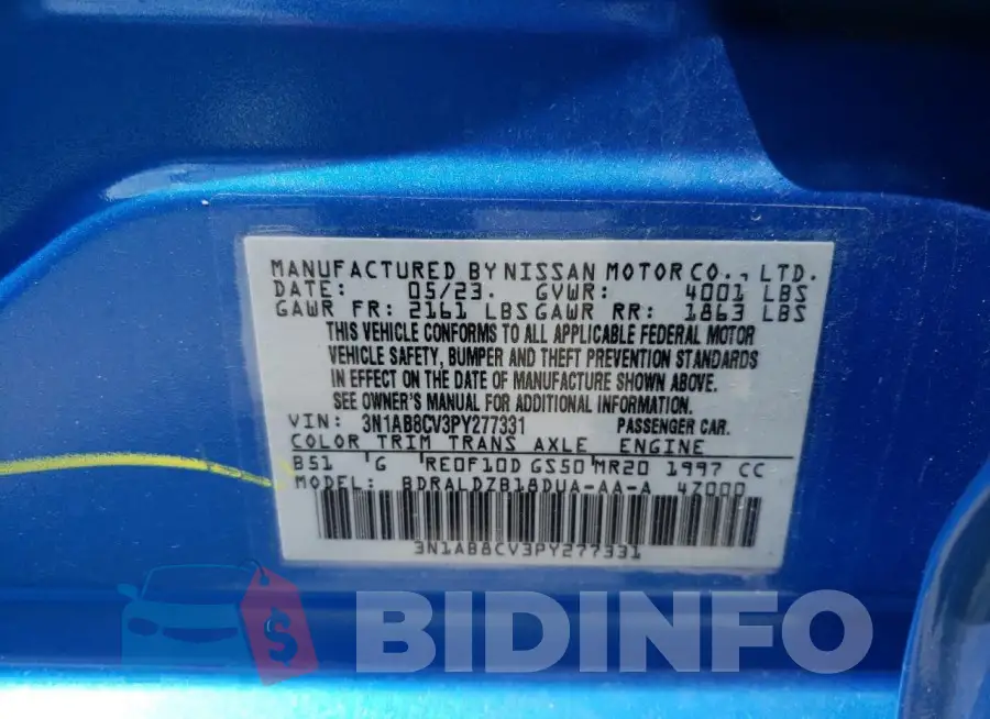 3N1AB8CV3PY277331 Photo# 13