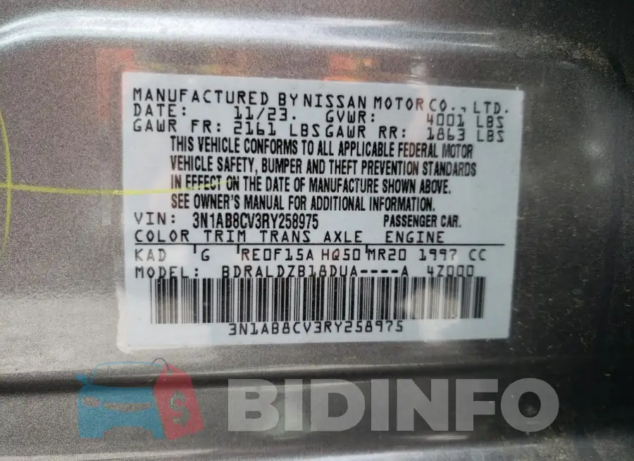 3N1AB8CV3RY258975 Photo# 12